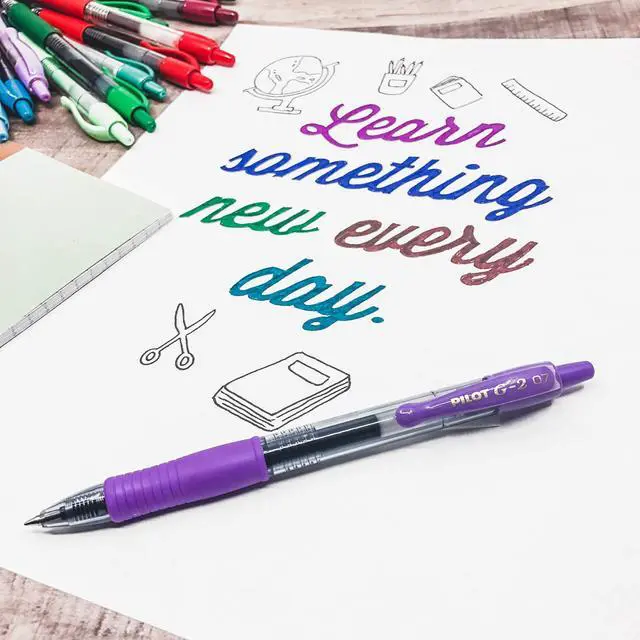 Alt view image 5 of 7 - G2 Pens, Premium Refillable And Retractable Gel Ink Pens Fine Point 0.7mm, Assorted Color Inks, 36-Pack Tub