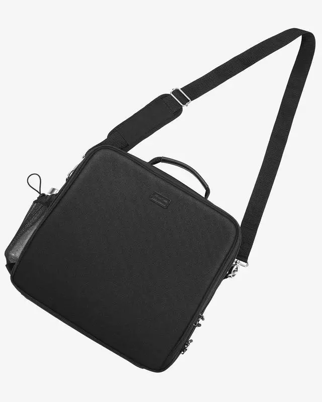 Alt view image 7 of 7 - Zipper Binder 3 Inch D-Ring 3 Ring with Water Bottle Holder | Binder with Strap for School/Office, 700 Sheet Capacity-Multiple Pockets, Fit for 13" Tablet/Laptop, Black