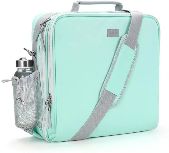 Main image of Zipper Binder 3 Inch D-Ring 3 Ring with Water Bottle Holder | Binder with Strap for School/Office, 700 Sheet Capacity-Multiple Pockets, Fit for 13" Tablet/Laptop, Light Blue