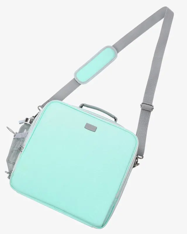Alt view image 7 of 7 - Zipper Binder 3 Inch D-Ring 3 Ring with Water Bottle Holder | Binder with Strap for School/Office, 700 Sheet Capacity-Multiple Pockets, Fit for 13" Tablet/Laptop, Light Blue
