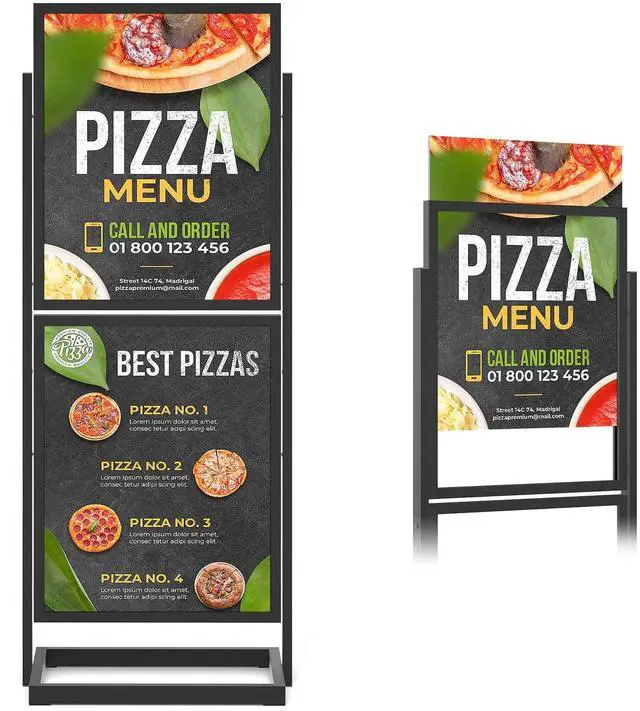 Main image of Sign Holder Floor Stand, Heavy Duty Pedestal Poster Banner Stand for Display, Metal Floor Standing Display - Double Sided Poster Stand 22" x 28" for Business, Office, Trade Show, Mall Advertising