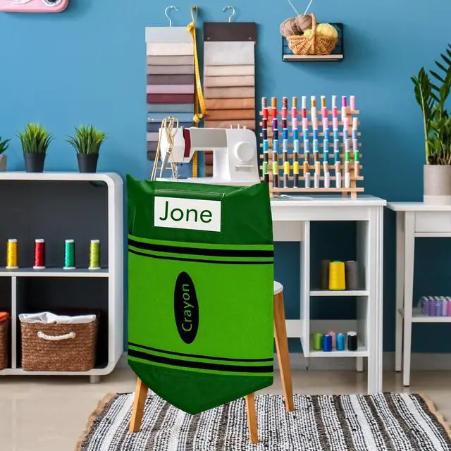 Alt view image 5 of 6 - 24 Pcs Chair Pockets for Classroom 16 x 20'' Colorful Crayon Classroom Decor Rainbow Chairback Storage Pocket Large Seat Back Organizer with Name Slot for Back to School Office Home(Bright)