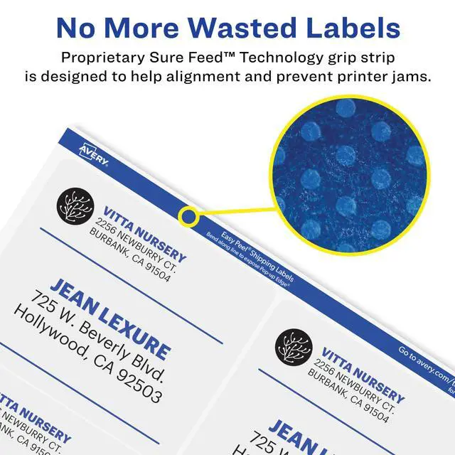 Alt view image 3 of 7 - Matte Frosted Clear Address Labels for Laser Printers, 3-1/3" x 4", 300 Labels, 5 Packs (5664)