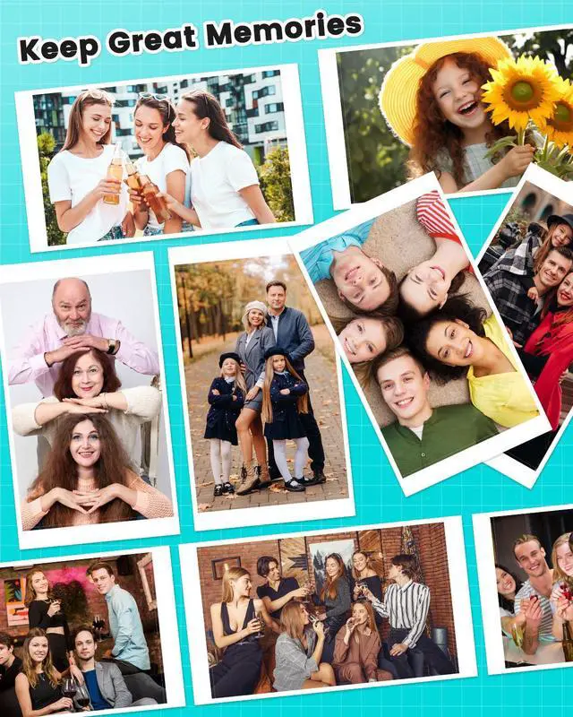 Alt view image 5 of 7 - 2pk Compatible with Liene Amber M100/M200/M110/M210 Photo Printer Paper | 4x6 160 Sheets,Only for Liene DHP512/DHP513/DHP514/DHP515 Photo Printer, 4 Ink Cartridges Refill, Waterproof, Smudge Proof