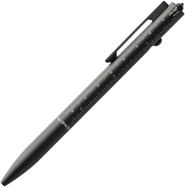 Main image of Space Pen Measure Twice Tactical Pen, Gift Box | Bolt Action, Standard and Metric Scales Ruler, Glass Breaker Tip, Writes Upside Down and in Extreme Temperatures, Pocket Clip