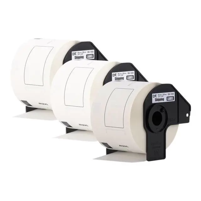 Alt view image 6 of 6 - Genuine DK-12023PK Die-Cut Shipping Paper Labels, Long Lasting Reliability, 300 Labels Per Roll, (3) Rolls per Box, White (DK12023PK)