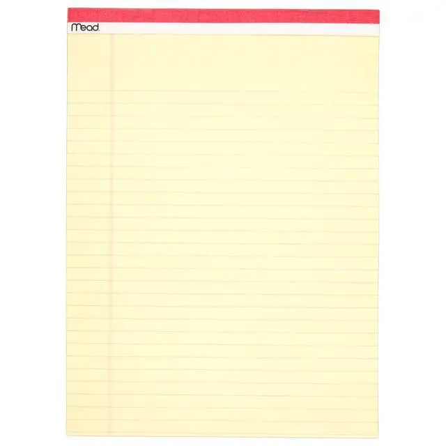 Alt view image 2 of 5 - Legal Pads, Wide Ruled Paper, 8-1/2" x 11-3/4", 50 Sheets, Memo, Note, Steno Pads, (59386) 3 count (Pack of 6)