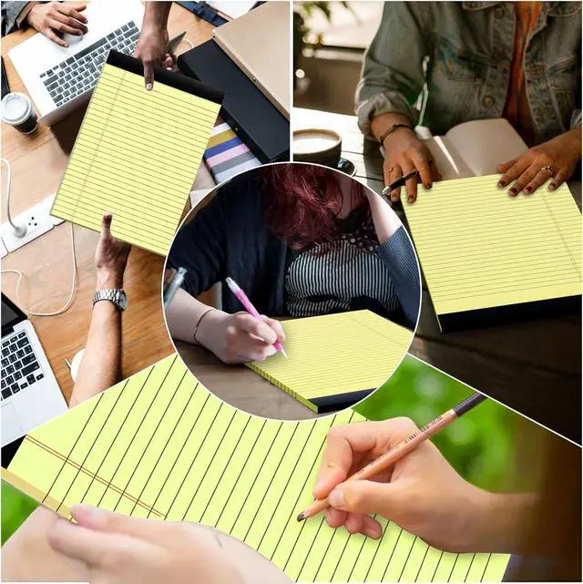 Alt view image 5 of 5 - Legal Pads, Wide Ruled Paper, 8-1/2" x 11-3/4", 50 Sheets, Memo, Note, Steno Pads, (59386) 3 count (Pack of 6)