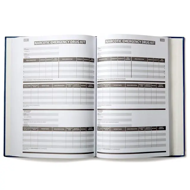 Alt view image 6 of 6 - Hard Cover Controlled Substance Drug Log Book, 323 Pages