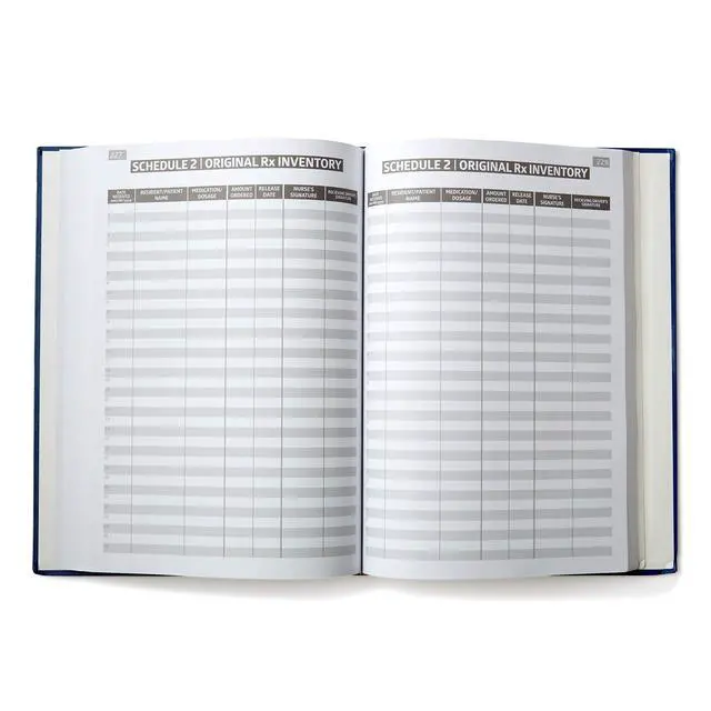 Alt view image 5 of 6 - Hard Cover Controlled Substance Drug Log Book, 323 Pages