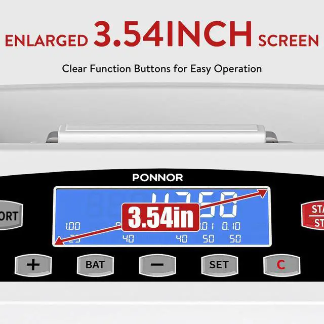 Alt view image 5 of 7 - Coin Counter Machine Sorter Change and Wrapper Roller Counting Organizer Sorts up to 300 Coins Per Minute Automatically Sorts and Batches - White