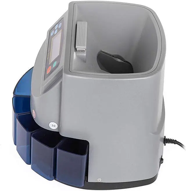 Alt view image 7 of 7 - Electronic USD Coin Sorter and Counter with LCD Display, Sorts 270 Coins Per Minute into Coin Wrappers or Bins, Coin Wrapper Tubes Included by