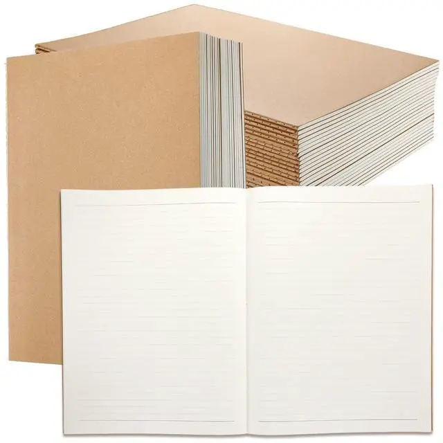 Main image of 36 Pack Large Kraft Notebooks Bulk, 8.5 x 11 Inch College Ruled A4 Subject Diary Journals Notebooks for Office Notes Writing Supplies, 60 Pages