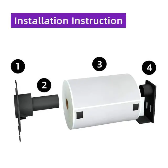 Alt view image 4 of 7 - 12 Rolls Compatible with Brother DK-1241 (4" x 6") Replacement Shipping Labels - 200/Roll DK Adress Labels for Brother QL Label Printers - Include 1 Detachable Frame