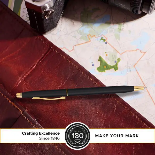 Alt view image 3 of 6 - Classic Century Classic Black 0.7MM Pencil - Mechanical Pencil for Effortless Writing - Distinctive Design - Sleek Body - Comfortable Grip - Easy to Refill - Corporate Gift