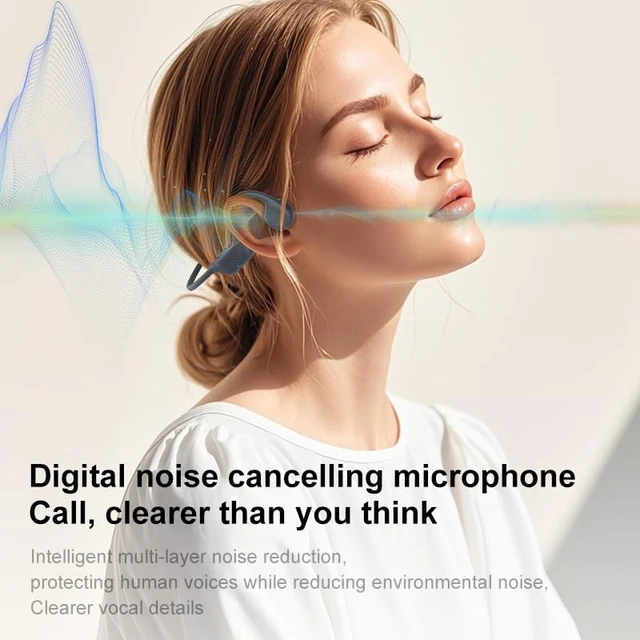 Alt view image 5 of 7 - Bone Conduction Headphones,IPX5 Waterproof Open Ear Headphone Bluetooth 5.4, IPX5 Waterproof, Long Battery Life Open Ear Headphones for Indoor&Outdoor,Hiking Cycling Gym Sport Travel