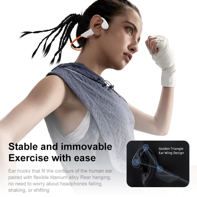 Alt view image 6 of 7 - Bone Conduction Headphones,IPX5 Waterproof Open Ear Headphone Bluetooth 5.4, IPX5 Waterproof, Long Battery Life Open Ear Headphones for Indoor&Outdoor,Hiking Cycling Gym Sport Travel