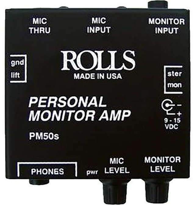 Alt view image 2 of 5 - PM50s Personal Monitor Amplifier with Hosa 1/4" Female Phone Headphone Extension Cable -10'