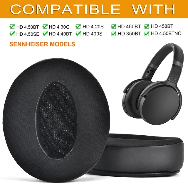 Alt view image 2 of 7 - Earpads for Sennheiser HD 4.50BT HD 4.40BT HD 4.30G HD 4.20S Headset Also for HD 4.50BT, HD 4.50, HD 4.50BTNC, HD 4.50SE, HD 4.40BT, HD 4.30G, HD 4.20S, HD 458BT, HD 450, HD 450BT, HD 350BT