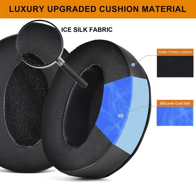 Alt view image 3 of 7 - Earpads for Sennheiser HD 4.50BT HD 4.40BT HD 4.30G HD 4.20S Headset Also for HD 4.50BT, HD 4.50, HD 4.50BTNC, HD 4.50SE, HD 4.40BT, HD 4.30G, HD 4.20S, HD 458BT, HD 450, HD 450BT, HD 350BT
