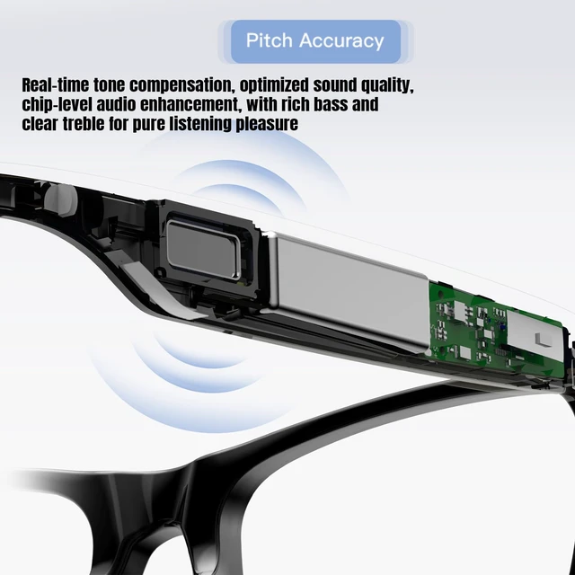 Alt view image 6 of 7 - AI Smart Glasses with Camera, 1080P Video Recording, Real-Time Translation, Bluetooth 5.4 Audio, for Photos, Videos, AI Recognition, Vlogging, Hiking, Travel, Business (Photochromic)