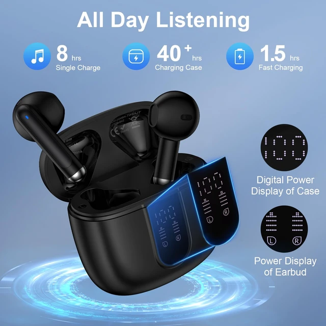 Alt view image 2 of 7 - Wireless Earbuds Bluetooth Headphones for Samsung S26 S25 Ultra FE A17 A16 60H Long Playtime LED Power Display IP7 Waterproof in Ear Earphone with Mic for Galaxy S26Ultra S24 S23 A15 A54 iPhone 17 16e