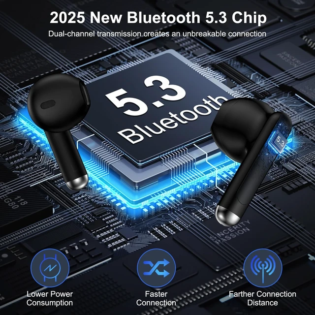 Alt view image 4 of 7 - Wireless Earbuds Bluetooth Headphones for Samsung S26 S25 Ultra FE A17 A16 60H Long Playtime LED Power Display IP7 Waterproof in Ear Earphone with Mic for Galaxy S26Ultra S24 S23 A15 A54 iPhone 17 16e