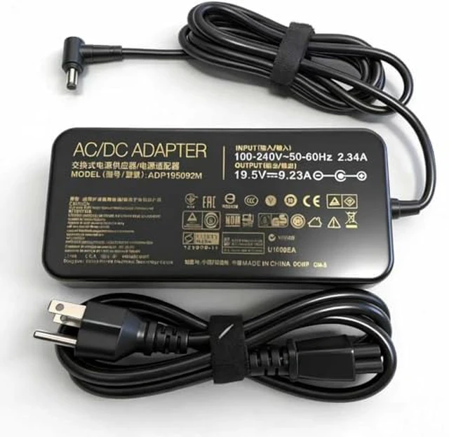 Alt view image 7 of 7 - 180W 19.5V 9.23A AC Laptop Charger Fit for ASUS Rog G750JM G751JM G750JS Compatible with ADP-180MB F 5.5×2.5mm DC tip,for G75VW G75VX GL502VT G750JW G750JM G750JX G751JL FX502VM FX702VM laptop
