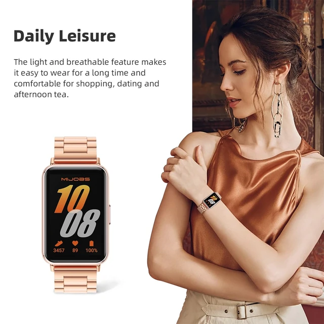 Alt view image 7 of 7 - Strap Compatible with Samsung Galaxy Fit 3 SM-R390 Bands for Women Men, Sport Straps Replacement Wristband Accessories for Samsung Galaxy Fit3