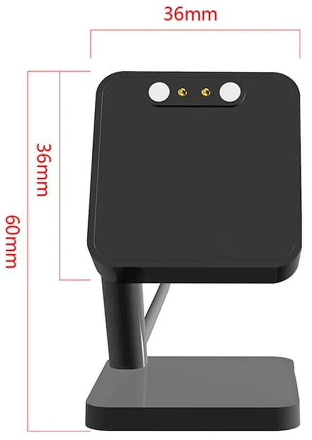Alt view image 2 of 5 - Compatible with Moto Watch 120, 70, 40 Smart Watch Charging Dock Station, 2-in-1 Charger & Stand, Stable & Safe Charging, Sleek & Functional Design, Black-1