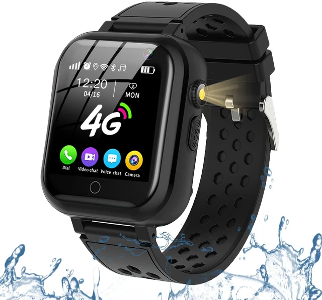Main image of Smart Watch for Kids, 4G Kids Phone Smartwatch with GPS Tracker, WiFi SMS, Call, Voice Video Chat, Bluetooth, Audio Recording, Alarm, Pedometer, Wrist Watch for 4-16 Boys Girls Birthday Gifts