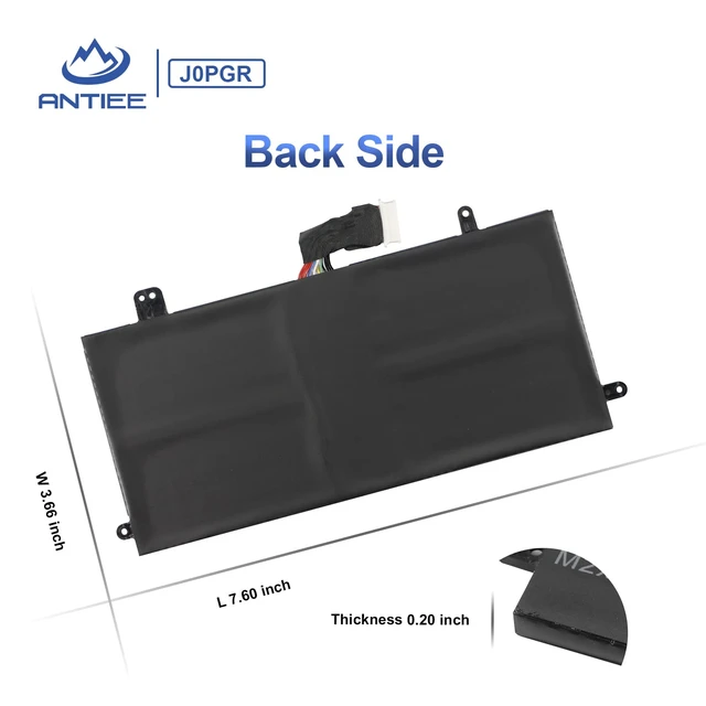 Alt view image 7 of 7 - 42Wh J0PGR Laptop Battery for Dell Latitude 5285/5290 2-in-1 Series T17G/T17G001/T17G002,JOPGR,0RDYCT,RDYCT,1WND8,X16TW,0X16TW,0FTH6F,FTH6F,7.6V,5250mAh