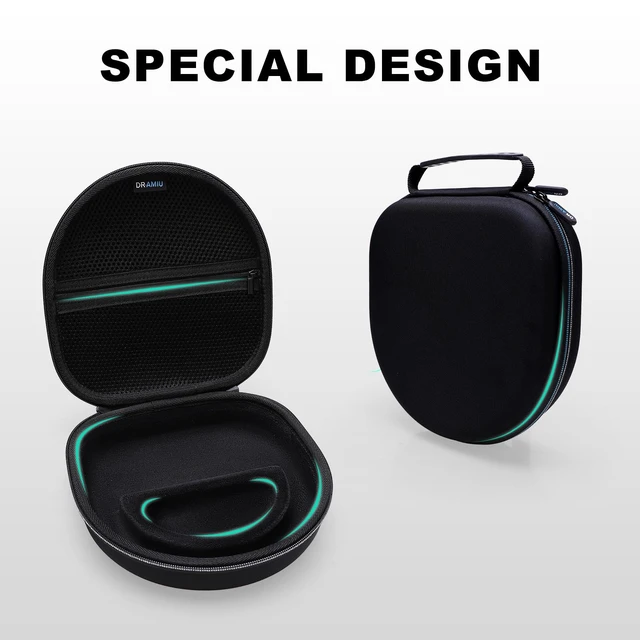 Alt view image 6 of 7 - Large Headphone Case, Black Compatible with JBL Tune/Live 720BT/730BT/770NC/780NC, Bose, Sony, Skullcandy, KVIDIO, TOZO, BERIBES, Soundcore Headphones
