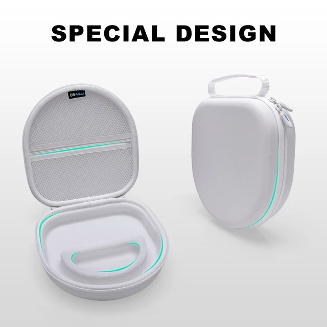 Alt view image 6 of 7 - Large Headphone Case, White Compatible with JBL Tune/Live 720BT/730BT/770NC/780NC, Bose, Sony, Skullcandy, KVIDIO, TOZO, BERIBES, Soundcore Headphones