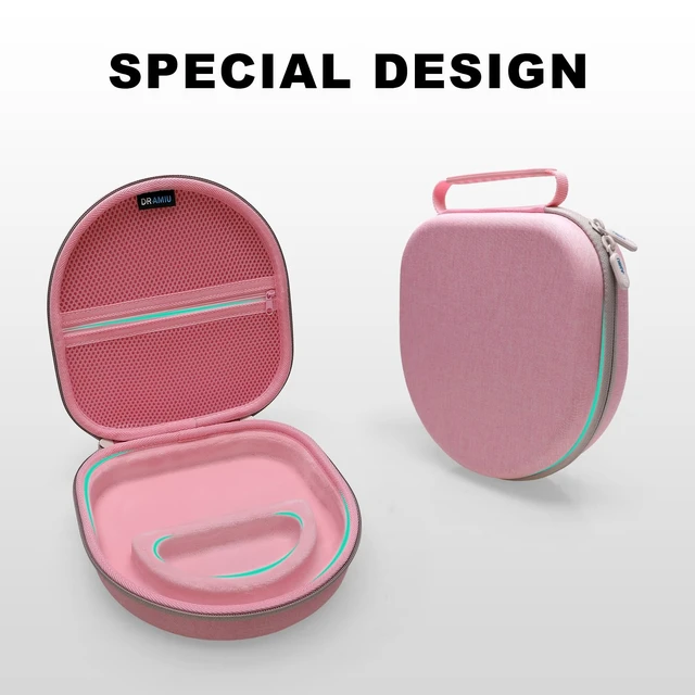 Alt view image 6 of 7 - Large Headphone Case, Pink Compatible with JBL Tune/Live 720BT/730BT/770NC/780NC, Bose, Sony, Skullcandy, KVIDIO, TOZO, BERIBES, Soundcore Headphones