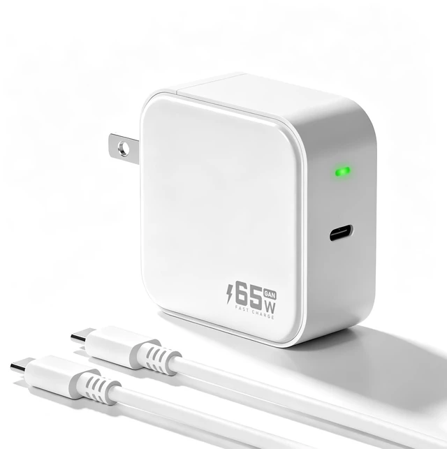 Main image of 65W GaN USB-C Fast Adapter Compatible with Samsung Galaxy Book Pro Charger For Galaxy Book Pro 360 Laptop Power Cord EP-TA865, Galaxy Book 2 3 4 5 Pro NP950QDB NP930QDB NP935QDC Type C Charging Cable
