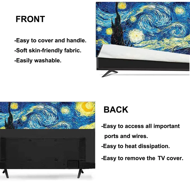 Alt view image 3 of 7 - TV Display Protector - Waterproof, Weatherproof & Dust-Proof for Flat Screen TVs (Starry Sky, 50-52inch)