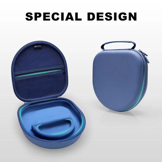 Alt view image 6 of 7 - Large Headphone Case, Blue Compatible with JBL Tune/Live 720BT/730BT/770NC/780NC, Bose, Sony, Skullcandy, KVIDIO, TOZO, BERIBES, Soundcore Headphones