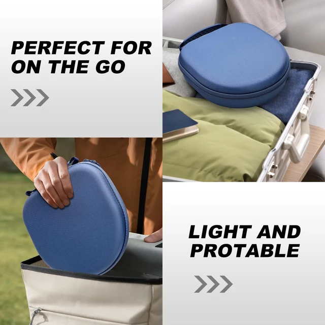 Alt view image 7 of 7 - Large Headphone Case, Blue Compatible with JBL Tune/Live 720BT/730BT/770NC/780NC, Bose, Sony, Skullcandy, KVIDIO, TOZO, BERIBES, Soundcore Headphones