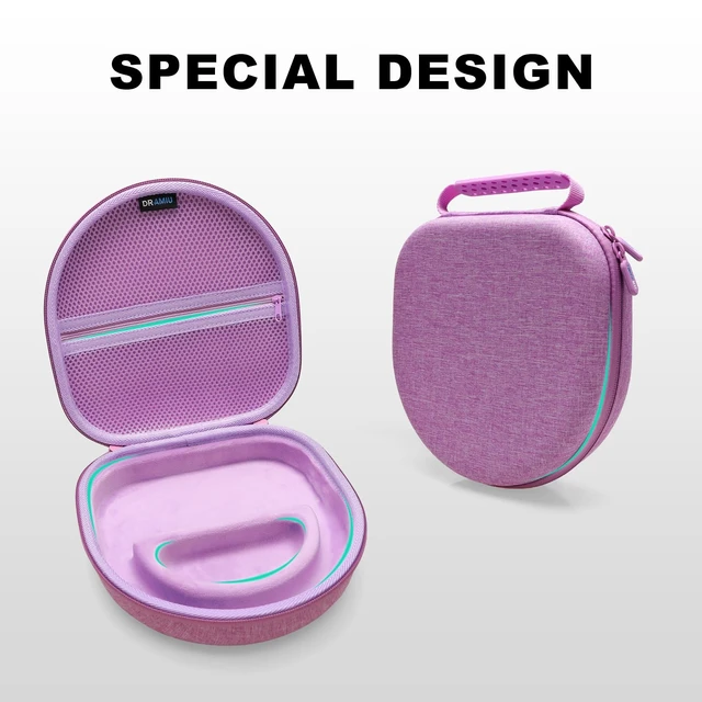 Alt view image 6 of 7 - Large Headphone Case, Purple Compatible with JBL Tune/Live 720BT/730BT/770NC/780NC, Bose, Sony, Skullcandy, KVIDIO, TOZO, BERIBES, Soundcore Headphones