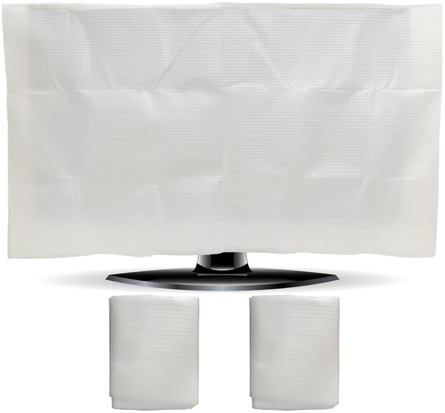 Main image of 2 Pack Large Foam Flat Screen TV Cover Fits Up to 84"L x 52"W(Fits TV Screens up to 86"-90"),for TV Protection During Storage or Renovation,Cushion Foam Wrap Pouches for Moving and Packing