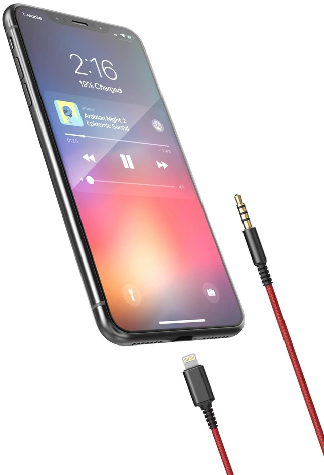 Alt view image 5 of 6 - (Apple MFi Certified) Replacement Headphone Cable with iPhone Lightning Connector (3.5mm) Audio Aux Cord with Mic & Volume Control Remote (Compatible with Beats/Sony/Sennheiser and Audio Tech)