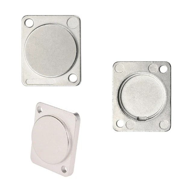 Alt view image 7 of 7 - 10PCS Panel-Mount Blank Plate, Zinc Alloy Rack Mount Plate D-size Flange Plate,For Audio Setups/Chassis connectors/XLR Connectors,With Mount Screws