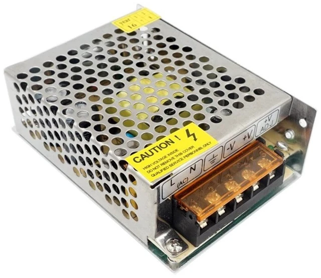 Main image of AC 110V/220V to DC 12V 5A Universal Regulated Switching Power Supply Transformer Adapter LED Driver for CCTV Camera System, Radio,LED Strip,Pixel Lights,Raspberry PI Models