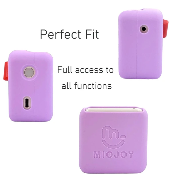 Alt view image 6 of 7 - Hard Carrying Case and Silicone Cover for Yoto Mini, Protective Travel Carrier for Kids and Adventure Jacket with Card Pouch 3 in 1 Accessories Set for Yoto Mini Player, Lavender
