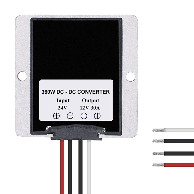 Alt view image 2 of 7 - 24V to 12V 30A 360W Step-Down Transformer DC to DC Buck Converter for Golf Cart Power Supply