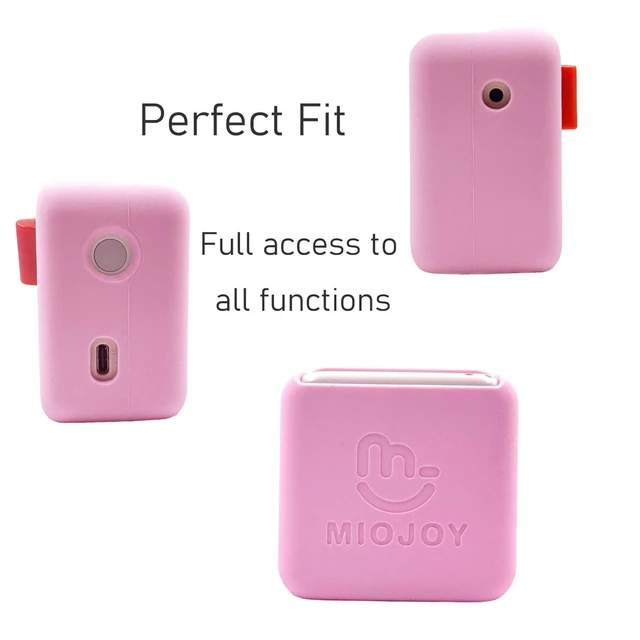 Alt view image 6 of 7 - Hard Carrying Case and Silicone Cover for Yoto Mini, Protective Travel Carrier for Kids and Adventure Jacket with Card Pouch 3 in 1 Accessories Set for Yoto Mini Player, Pink