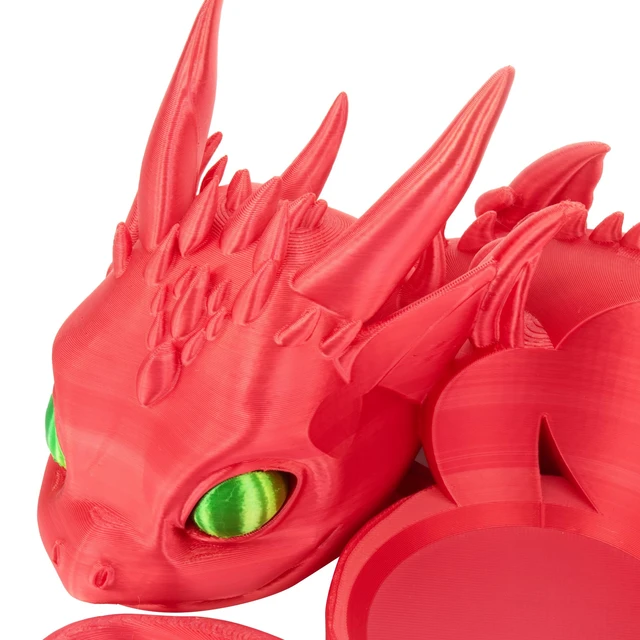 Alt view image 5 of 7 - Dragon Stand for Echo Dot 4th/5th Gen, 3D Printed Dragon Echo Desktop Speakers, Holder for Echo Dot 5th Gen Echo Dot 4th Gen, Made in USA (Red)