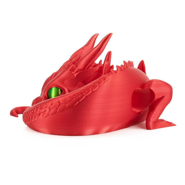 Alt view image 7 of 7 - Dragon Stand for Echo Dot 4th/5th Gen, 3D Printed Dragon Echo Desktop Speakers, Holder for Echo Dot 5th Gen Echo Dot 4th Gen, Made in USA (Red)