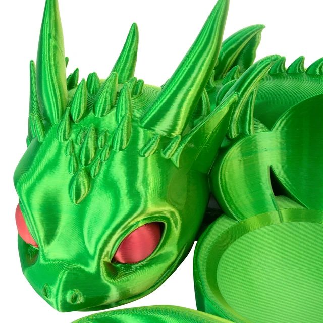 Alt view image 5 of 7 - Dragon Stand for Echo Dot 4th/5th Gen, Green Yellow 3D Printed, Desktop Speakers Holder, Made in USA